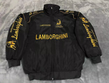 Adult F1 Racing Jacket , Lamborghini Jacket Black ,Ebroidered Cotton Padded