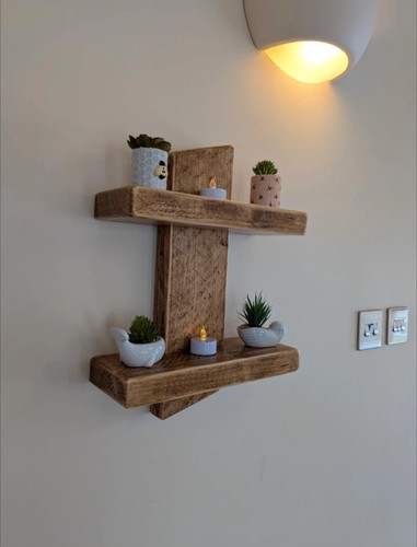 Wooden display shelf hand - shelf,