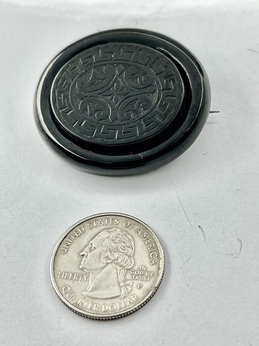Victorian oval whitby jet - whitby,