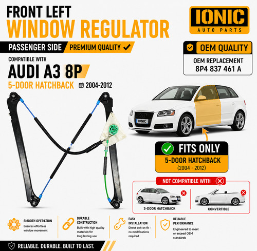 Front left window regulator - front,