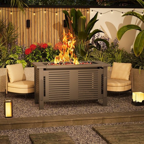 Outdoor metal fire - pit, table