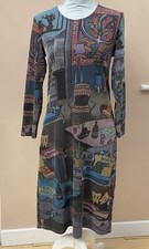AVENTURES DES TOILES Dress Size 40 Chest 38” Multicolour Pixilated Cartoon Print