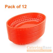 12 x Red Classic Oval Food