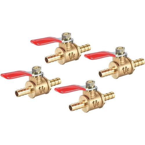 Brass ball valve 6mm - brass, 10mm