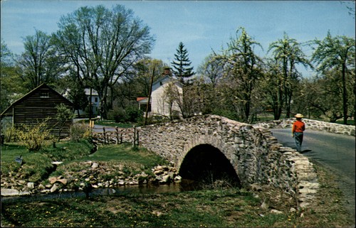 Stone arch bridge - stone,