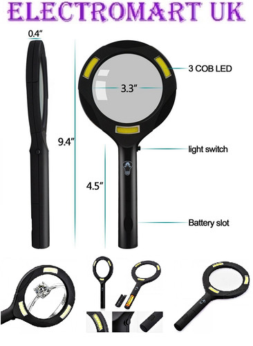 Led cob illuminated - hand, held