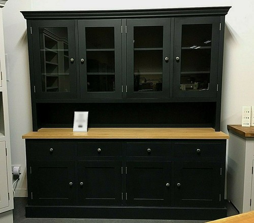 Large glazed painted - painted, dresser