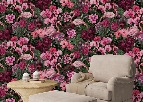 Tropical flowers and - tropical,