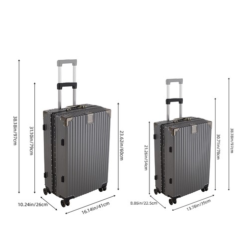 2pcs suitcase aluminium - 2pcs,