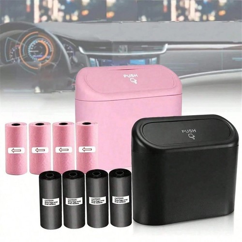 Car trash can with - can, lid