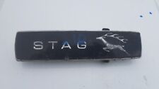 Triumph Stag rear Wing Badge and holder 73/77 in black mk2