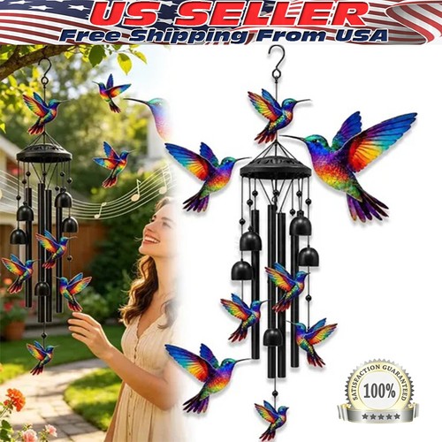 Large hummingbird wind chimes - hummingbird,