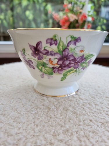 Vintage violets bone china - vintage,
