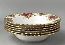 Set Of 6 Royal Albert Old Country Roses Rim Bowls 
