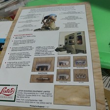 Lister of Dursley Magnum sheep Shears double sided brochure 1987