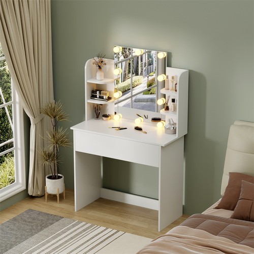 Dressing table with led - with,