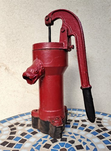 Vintage red cast - iron, water