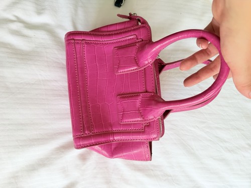 Zara bright pink faux leather - zara,