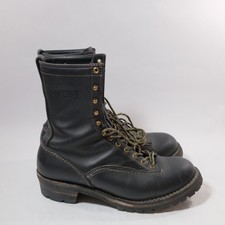 WESCO Jobmaster Black Leather Work Boots Men's 11D