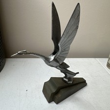 Flying Heron Bird Hood Ornament 1930’s Vintage Accessory Mascot