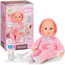 Baby Annabell Hannah Let’s Play 36cm Doll Interactive Pretend Play Brand New