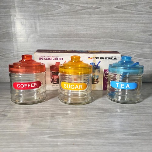Prima glass jar set piece - jar,