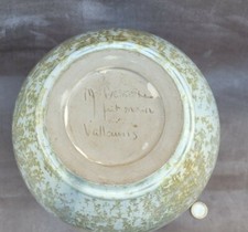 Huge Marius Bessone balustrade vallauris vase iridescent vase solid crystallization