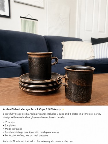Arabia finland ruska vintage - finland,