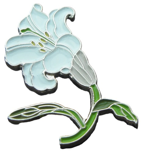 Lily flower pin badge lilium - lily,
