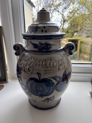 Vintage blue white glazed - blue,