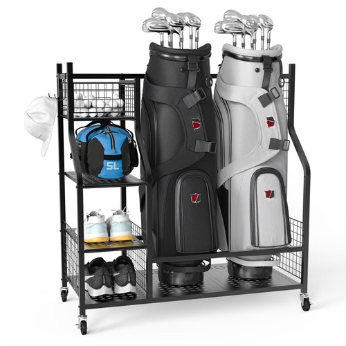 Golf storage garage organizer - golf,