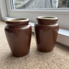 2 Vintage Stoneware Glazed