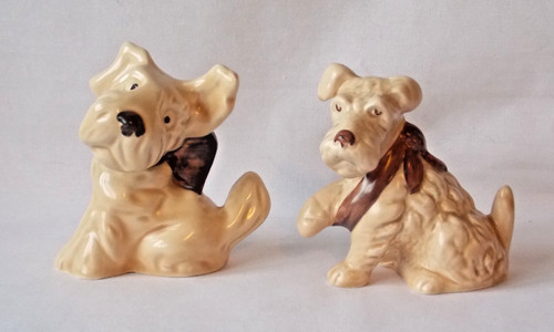 Sylvac pottery terrier dogs - terrier,
