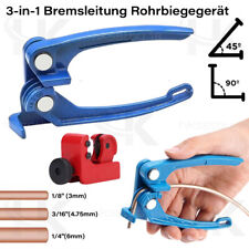 Copper Brake Pipe Bender 3-16mm Mini Tube Cutter Brake Line Bending Tool 3 in 1