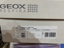 Men’s GEOX RESPIRA U LEITAN B - PRINT LEATHER SHOE SIZE 9.5 UK