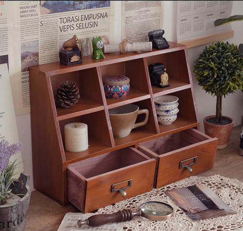 Retro wooden display - retro,