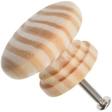 LARGE 40mm PINE WOODEN KNOBS