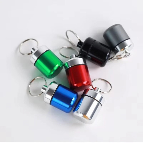 Keychain pill holder organizer - keychain,