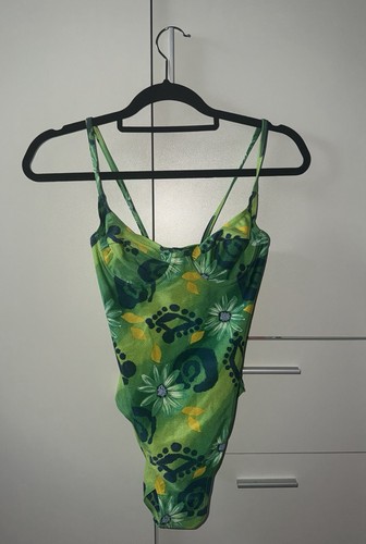 Vibrant green retro one piece - retro, one-piece