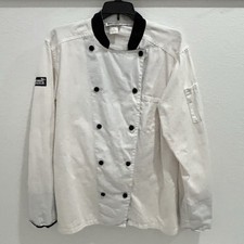 Chefwear White Chef Jacket (Cuffs Blk) Size Small - Very Good Condition