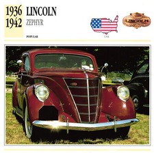 Lincoln Zephyr, 1936-1942
