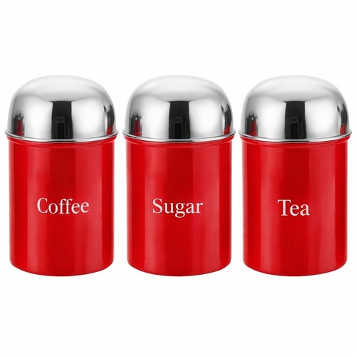 3pc coffee tea sugar canisters - coffee,