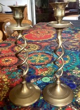 Vintage Pair Candlesticks Old