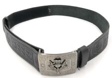 Black premium leather kilt