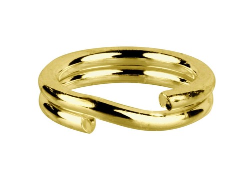 Gold 5mm split ring - split,