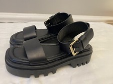 Zara Leather Chunky Ankle