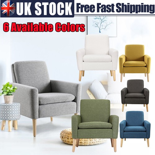 Linen modern curved - linen, armchair