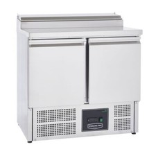NEW STERLING PRO STAINLESS STEEL 2 DOOR HINGED FOOD PREP COUNTER FRIDGE £1098