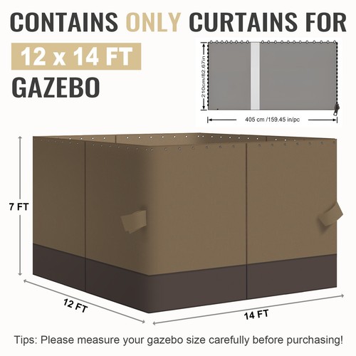 Aoodor x14 gazebo - aoodor, 12'x14'