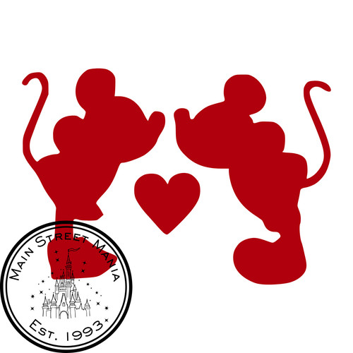 Mickey loves minnie sticker - mickey,